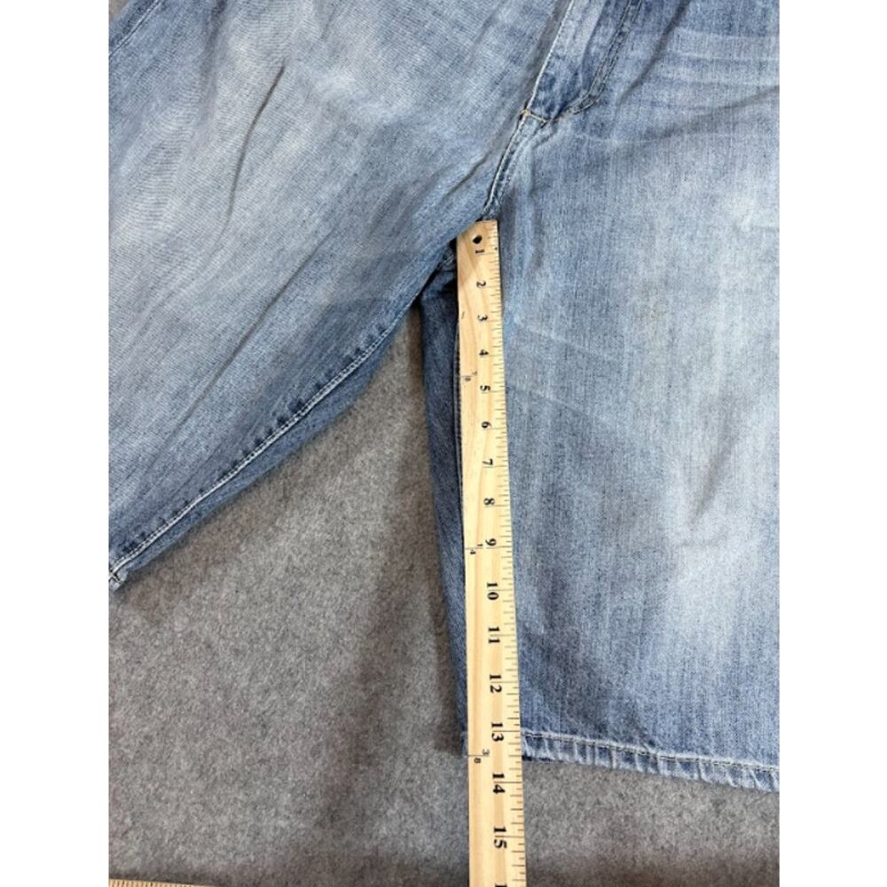 VTG Y2K Sean John Jorts Shorts Mens 38 Blue Light Wash Wide Leg Skater Hip Hop - Picture 7 of 10